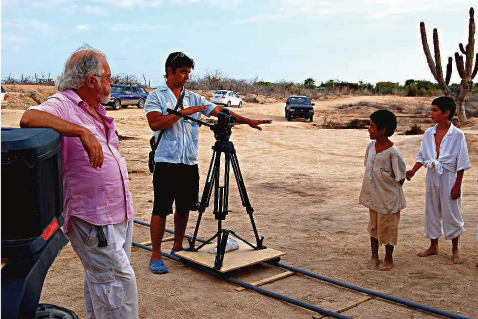 Camera crew on La Ahorcadita, Todos Santos, Baja, Mexico