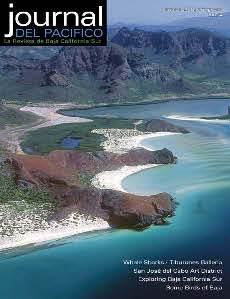Spring Issue Cover Journal del Pacifico Balalandra Beach North of La Paz, from the air