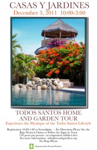 Todos Santos Home and Garden Tour 2011 poster. Todos Santos, Baja, Mexico