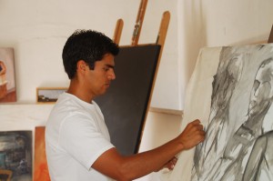 Artist Erick Ochoa, Todos Santos, Baja, Mexico