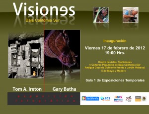 Visiones Photography show invitation, La Paz, Baja, Mexico