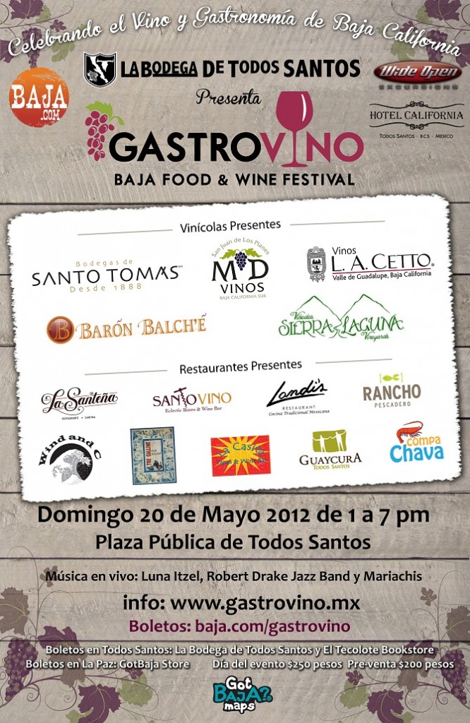 GastroVino Festival Poster, Todos Santos, Baja, Mexico