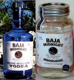 Baja Midnight Vodka and Moonshine from The Distillery, Todos Santos, Baja, Mexico