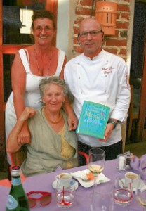 Magda, Angelo and Diana Kennedy, author and authority on Mexican cooking. Tre Galline, Todos Santos, Baja, Mexico